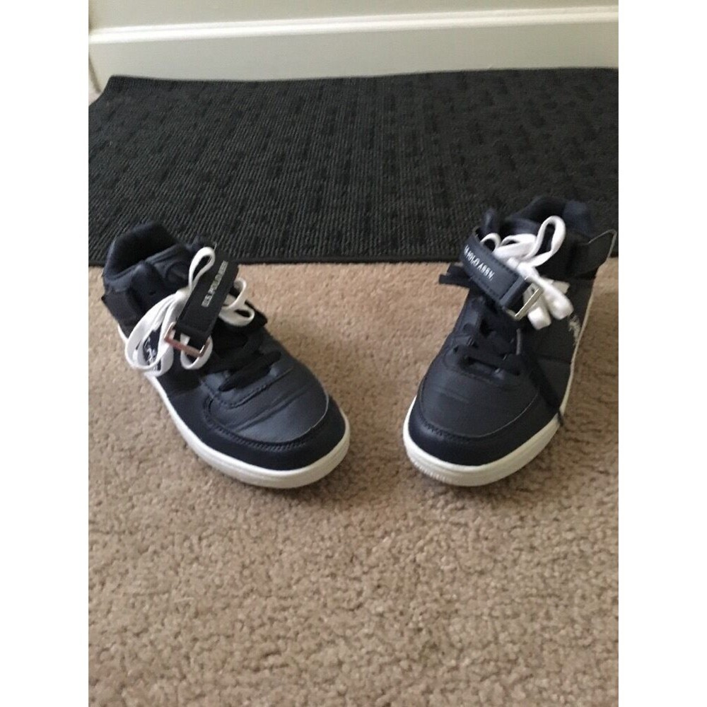 US Polo Assn Boys Athletic Shoes Size 5.5 Youth Blue White